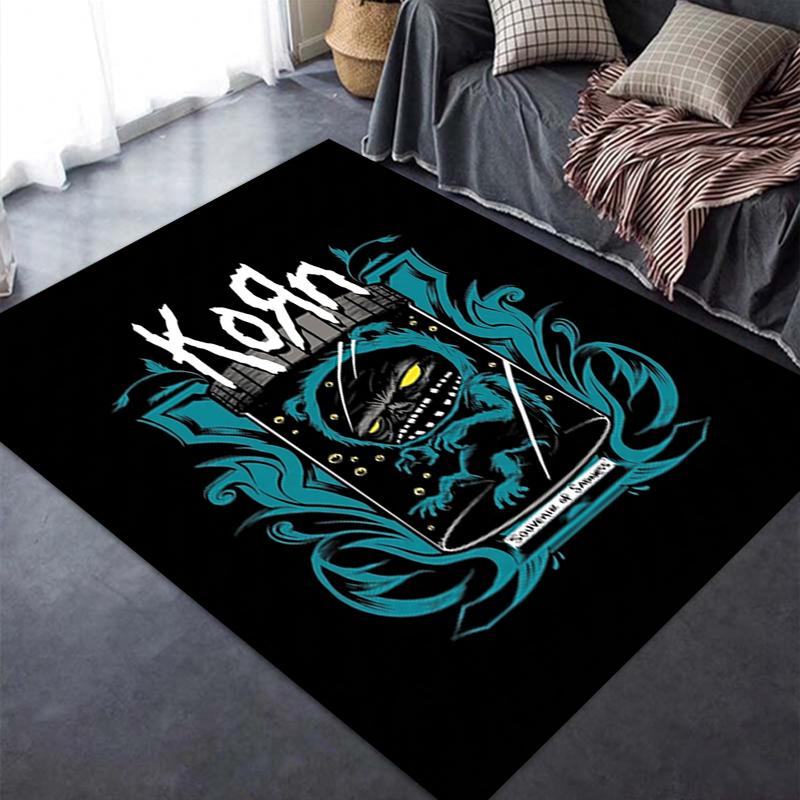Korn Carpet Rug for Living Room Bedroom Home Sofa Decoration,Kids play Non-slip Floor Mat