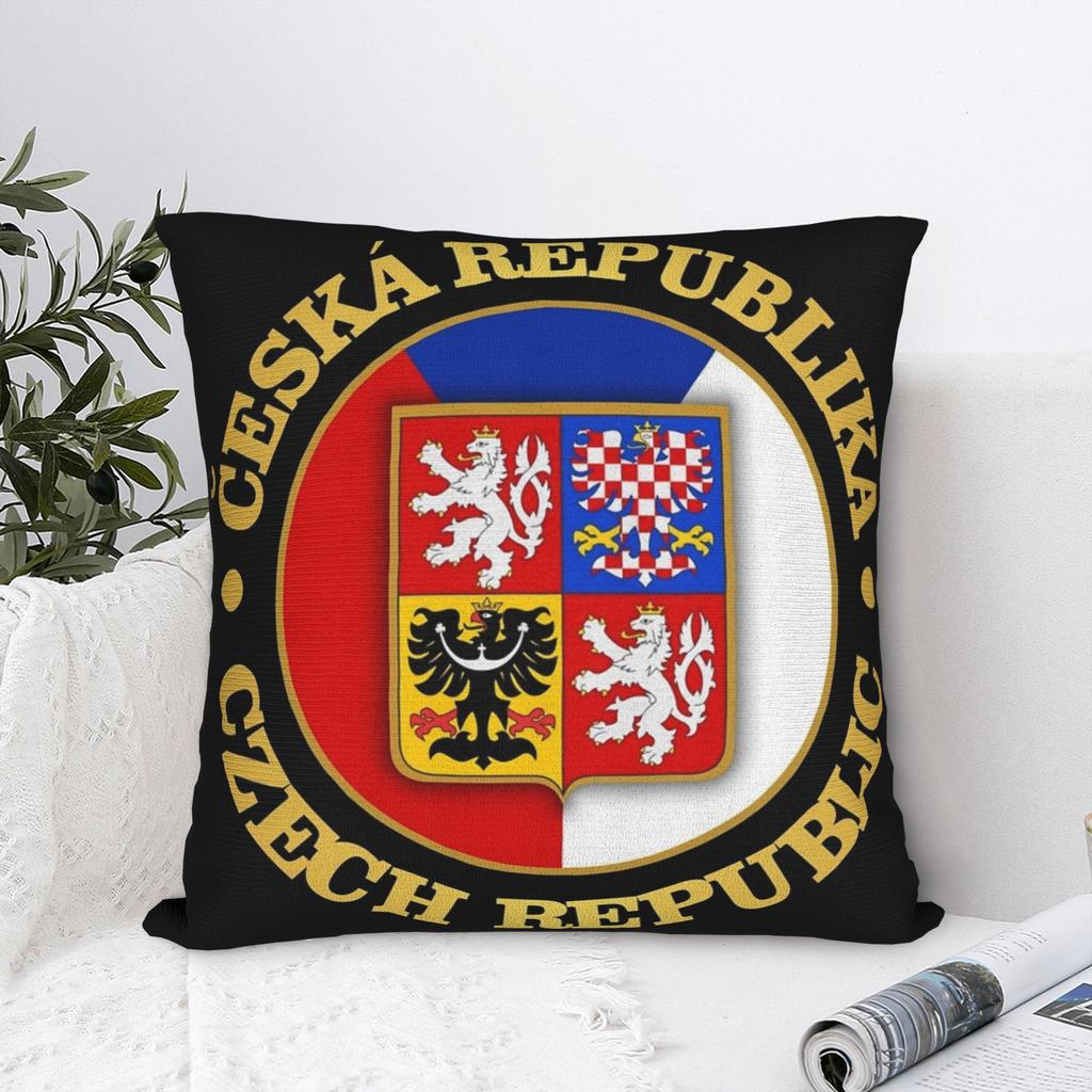 Czech Republic Coat Of Arms Pillow Cover Merch Soft Cushion Cover Decoration Pillow Case Cover Home Multiple Sizes