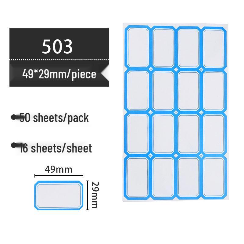 Self-Adhesive Classification and Identification Paper Stickers