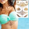 Nuevas Pegatinas Temporales de Tatuaje con Estampado en Caliente de Henna Transfronterizas para Mano, Pie y Brazo