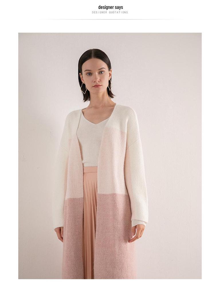 Playa Women's Gradient Long Sleeve Knitted Cardigan for Spring/Autumn 2025