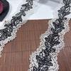 4.5cm Wide Two-tone Polyester Lace, Narrow Hollow Crocheted Lace Trim for Garment, Dress, Lingerie, Underwear, Bra, Sewing & Crafting