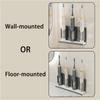 Space Aluminum Wall Mount Electric Toothbrush Holder for Bathroom Shower Toothpaste Rack Household Storage Shelf Accessories