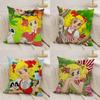 Anime C-Candy Candy Cushion Cover Silky Short Plush Double-Sided Printed Pillow Case For Sofa All Seasons Home Decor Gift