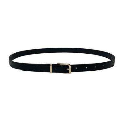 PLUNASTUDIO Classic Basic Slim Ladder Belt_Black