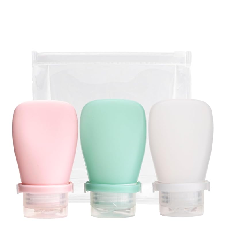 

foraweek [2025 latest model] Travel bottle Shampoo bottle [safe silicone band type] refill bottle for travel travel goods With clear pouch public bath