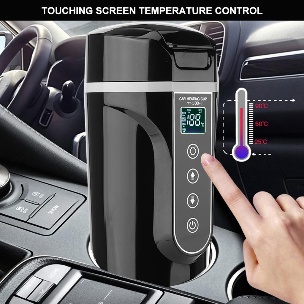 Car Home Dual Use Electric Kettle Water Heating Cup Temperature Control Cigarette Lighter 12V Electric Kettle Heating Kettle