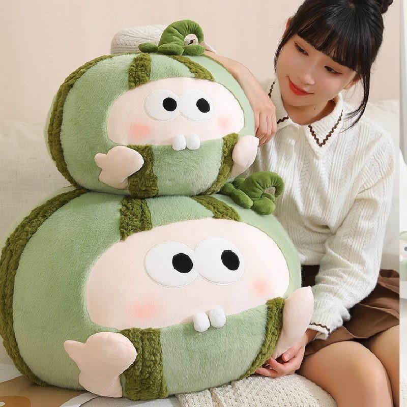 Watermelon Plush Toy Creative Funny Cartoon Fruit Shape Pp Cotton Stuffed Pillow Gift