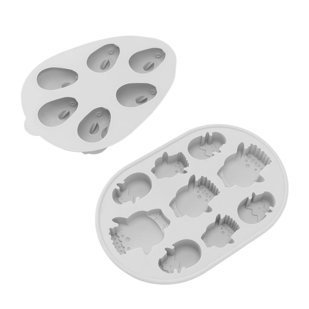 2Pcs Silicone Baking Mold Bunny Chick Style Food Grade Silicone Easy Release Chocolate Molds for