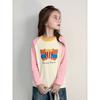 Children's Clothing Round-Neck T-Shirt, New Spring Model for Small and Medium-Sized Children, Pure Cotton Printed Base Shirt, Trendy Baby Girl Clothes