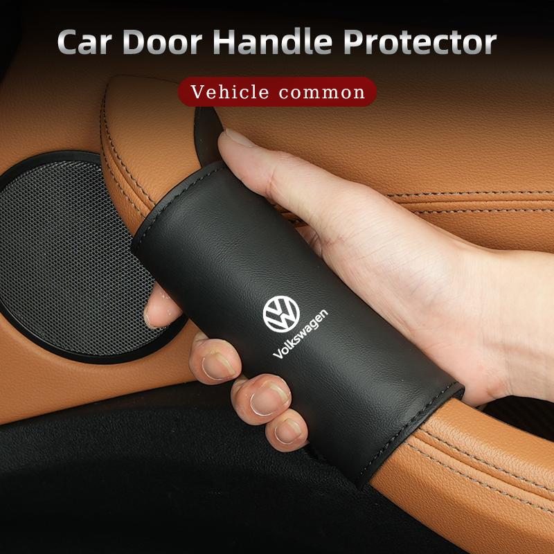 Cup Holders Car Door Inner Handle Protective Cover Leather Protector Case For Volkswagen VW Passat Golf Tiguan Polo Scirocco Jet