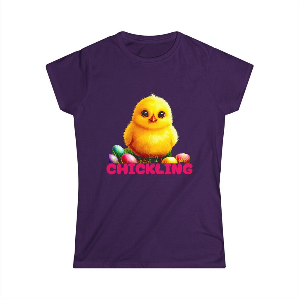 Cute Chickling Women's Tee, Ideal for Easter, Spring Celebrations, Gifts for Animal Lovers, Casual Wear, Cute Graphic T-Shirt