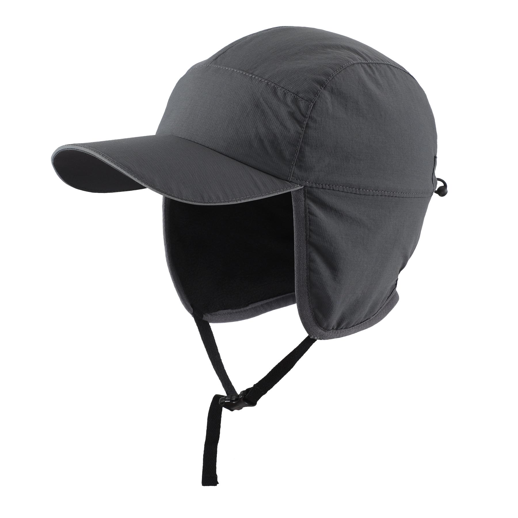 Connectyle Mens Winter Hat With Earflaps Baseball Hat Warm Fleece Lined Earflaps Water Resistant Womens Trapper Hat With Visor 56-60cm темно серый
