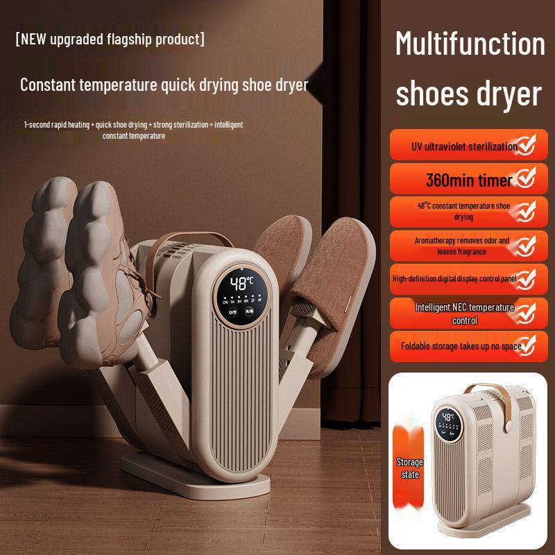 Portable German Smart Shoe Dryer with Timer - Quick Dry, Foldable, Constant Temperature, Deodorizing & Sterilizing
