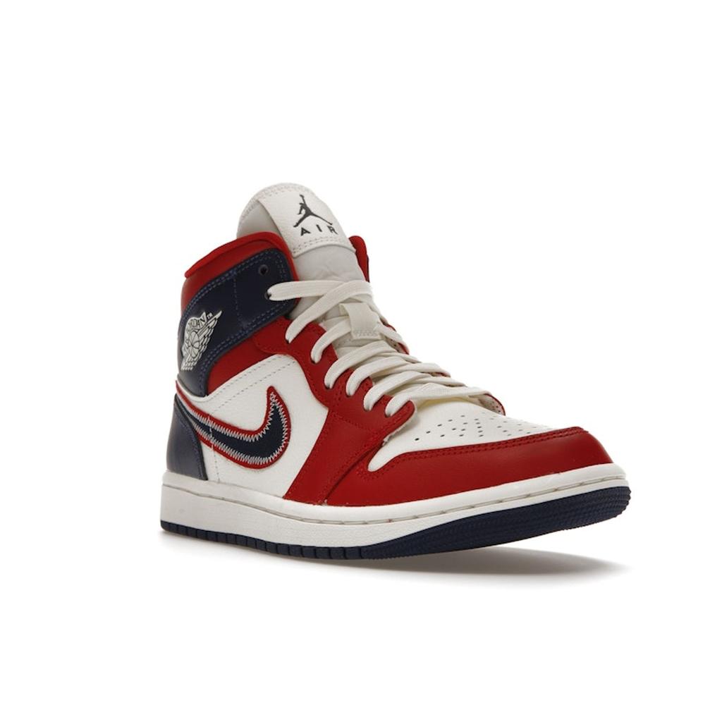 Air Jordan 1 Mid SE USA 2022 Women Sneakers Red Gym-Red Sail DQ7648-600