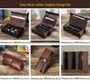 Retro Crazy Horse Genuine Cowhide Leather Flip-top Glasses Case