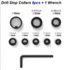 3-16mm Drill Stoper Collar Set Adjustable with Hex Wrench Drill Bit Limiter Wear-resistant Tighten Bit Positioner Woodwork Tools