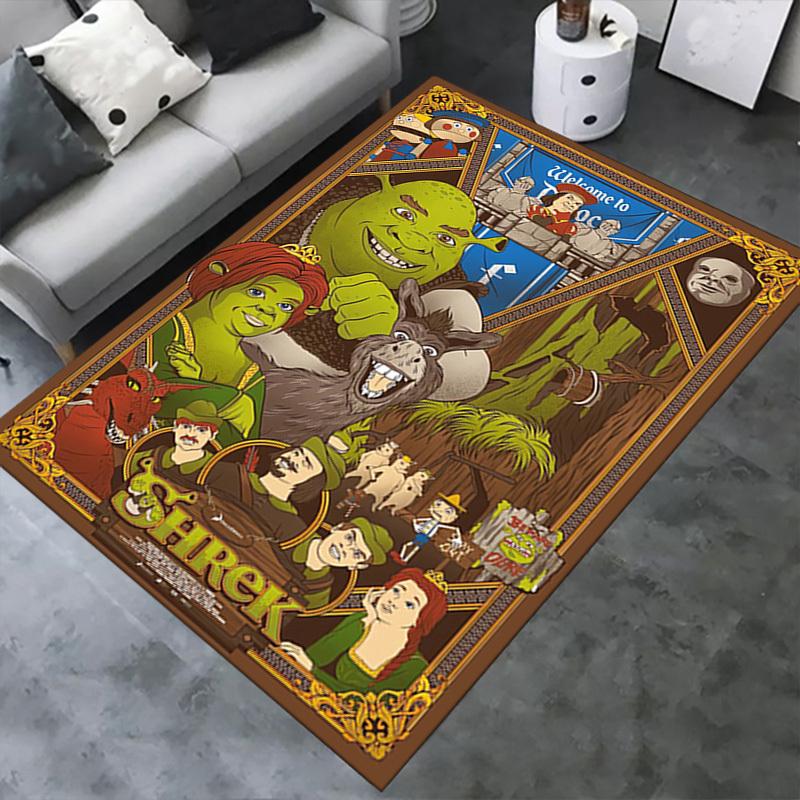 Shrek Donkey,Princess Office Carpet Soft Polyester Entrance Carpet Washable Non-slip Machine Washable Indoor Carpet Living Room Bedroom Dini