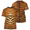 Tricou Tigru Leopard Zebră Pentru Bărbați Model Cool Piele de Animal Mânecă Scurtă Vară Street Gât Rotund Tricou Larg Casual