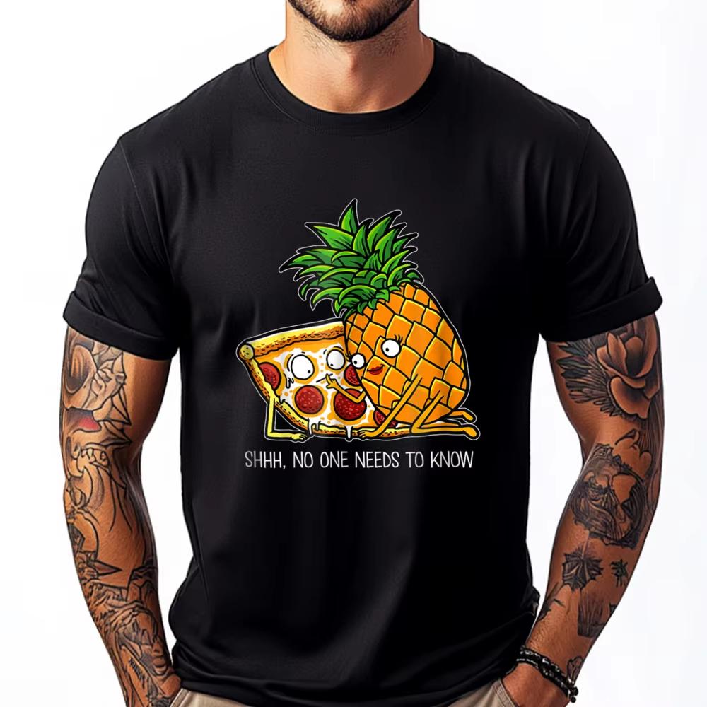 2026 Neue Ananas Pizza Lustige Peperoni Pizzas Grafik T-Shirt Herren Damen Humor Vintage Neuheit T-Shirts Herren Tee