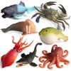 Weiche Gummi-Meeresbewohner-Stressabbau-Spielzeuge: Kugelfisch, Oktopus, Krabbe, Dunkleosteus Quetschmodelle