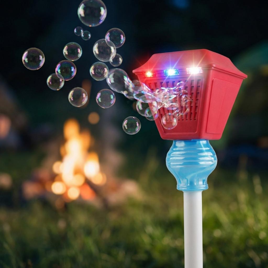 Electric Sound And Light High-volume Garden Bubble Lamp, Camping Party Festival Street Light Bubble Machine