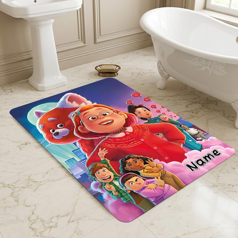 Custom Name Friendship Adventure Living Room Non-Slip Area Rug Soft Carpet for Bedroom Kids Playroom Sofa Office Home Decor Doormat