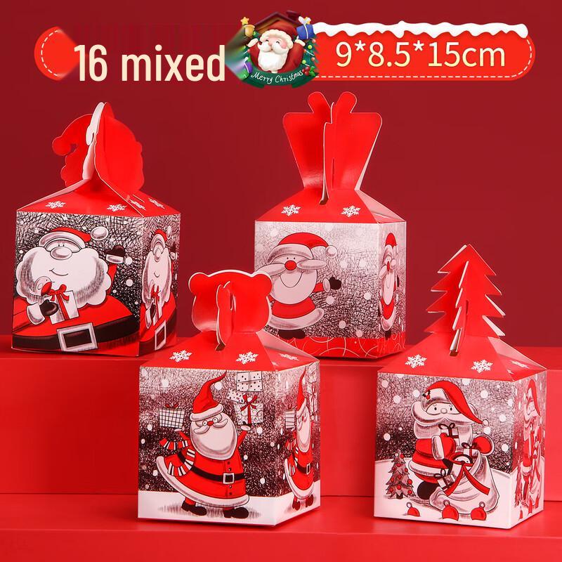 Christmas Eve Apple Gift Boxes 16 Count OPP Bags