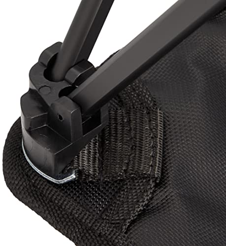 BUNDOK Mini Aluminum Stool, Medium, Black, BD-116BK, with Storage Case, Compact Chair