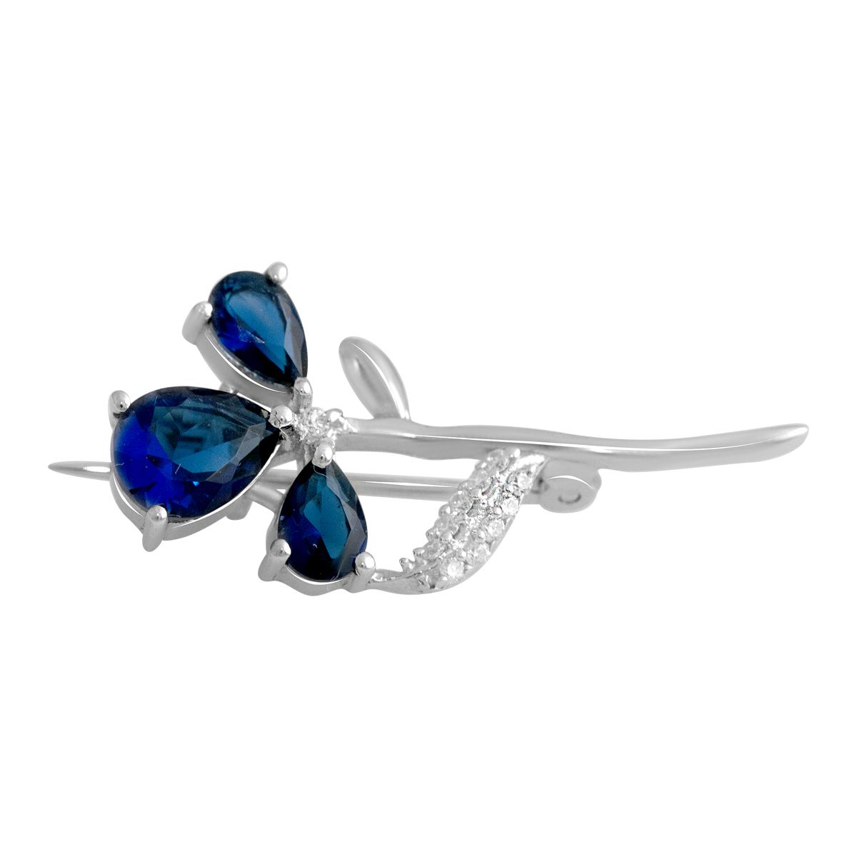 

Срібна брошка із сапфіром nano 1.77ct (2140870) синій