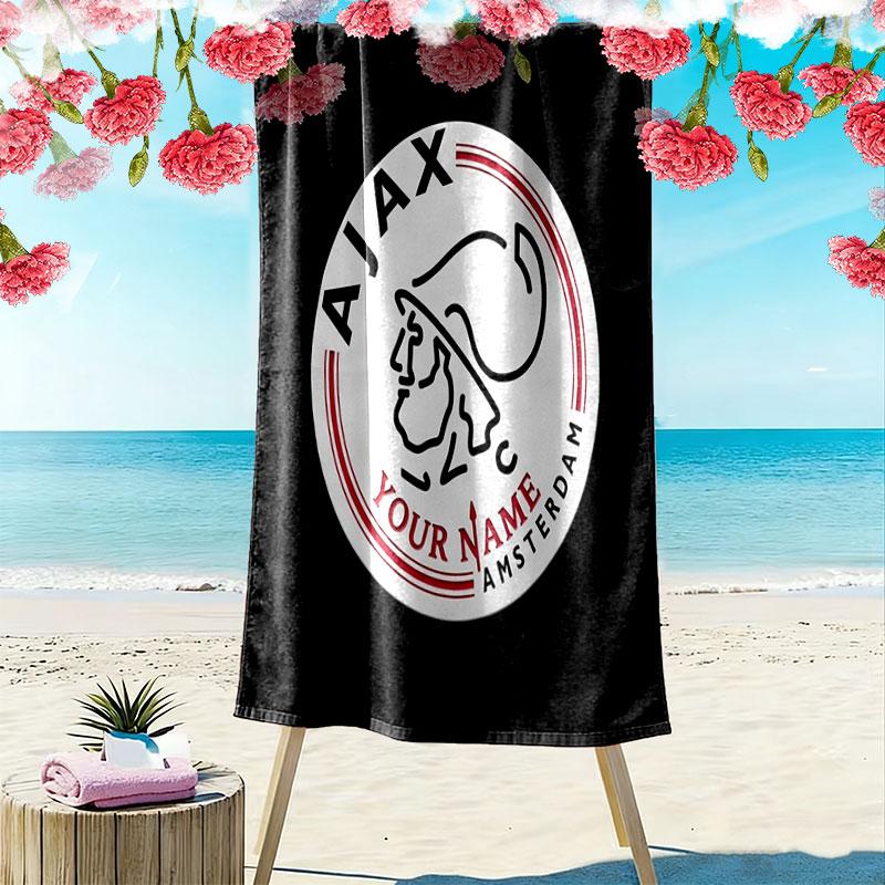 AFC Ajax Custom Name Print Beach Towel, Large Soft Quick Dry Towel for Beach Camping Swimming