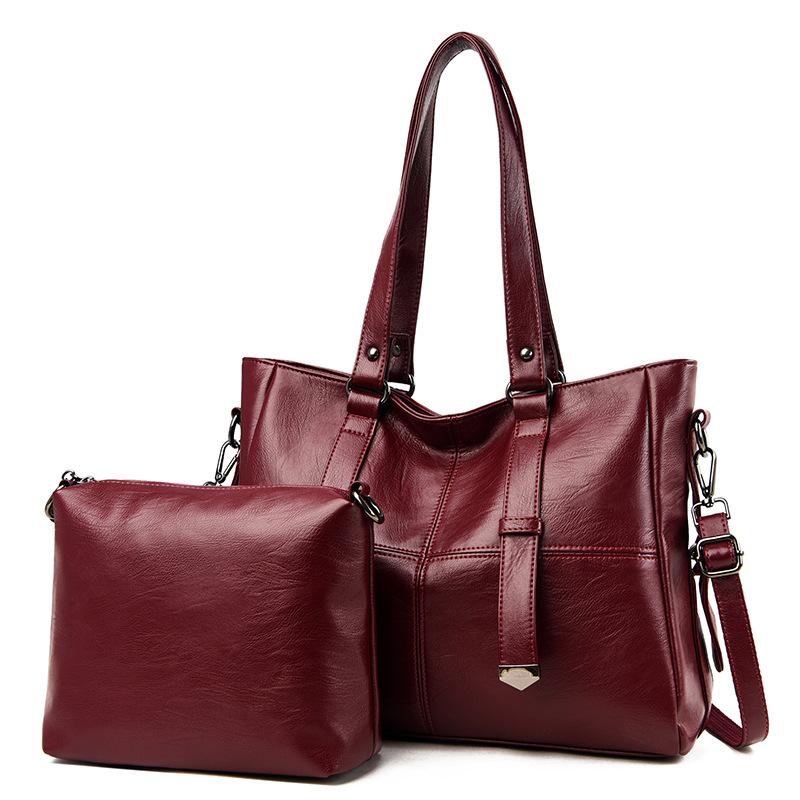 

Роскошная женская сумка в европейском и американском стиле, женская сумка в стиле ретро, однотонная, большая вместимость, фактура, женская сумка через плечо