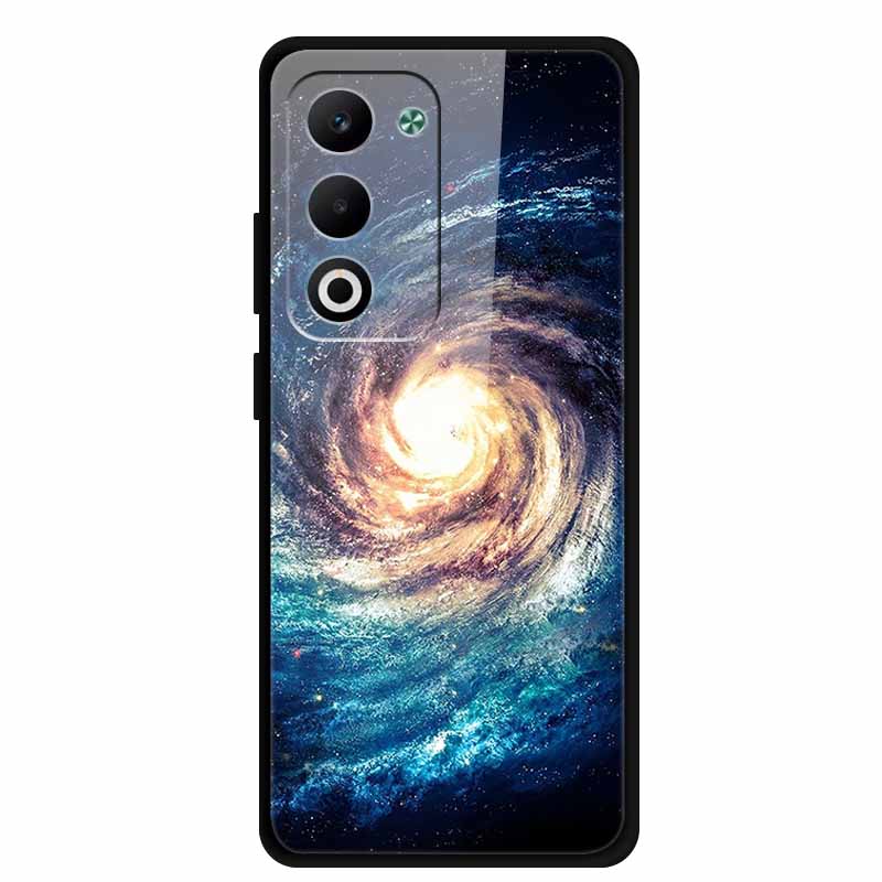 Glass Back Cover For Oppo A5 5G 2025 Phone Case 6.67" Hard Tempered Glass Case For Oppo A5i Pro 4G Case A5iPro Soft Bumper Shell