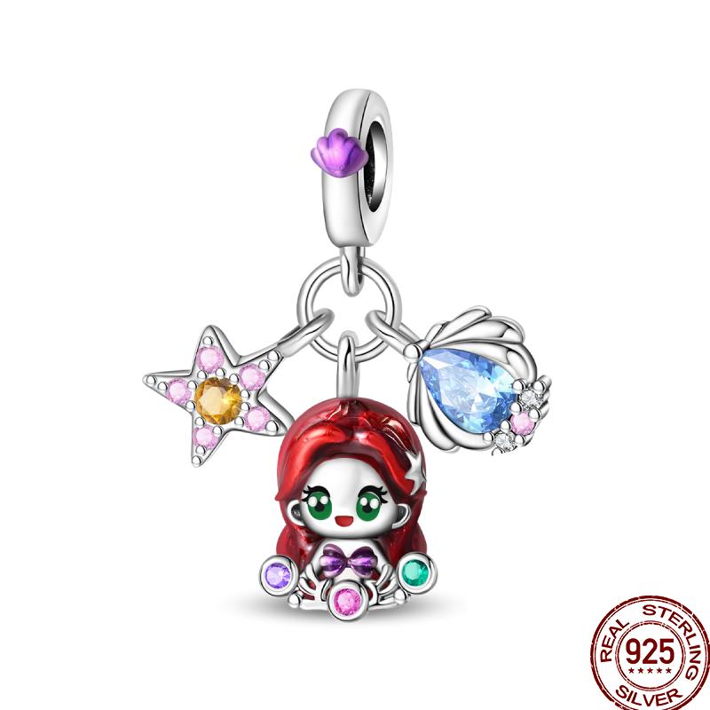 Unicorn Magic Mirror Series Copper Rainbow Cloud Fantasy Colored Charm Beads Suitable Fit Pan Original Bracelet