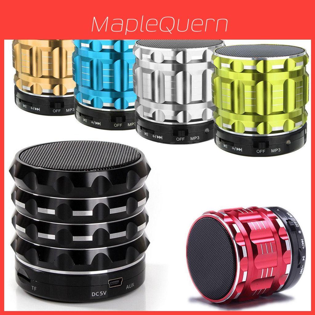 Sleek Bluetooth Wireless Portable Mini Speaker With Metal Steel Finish And Fm Radio