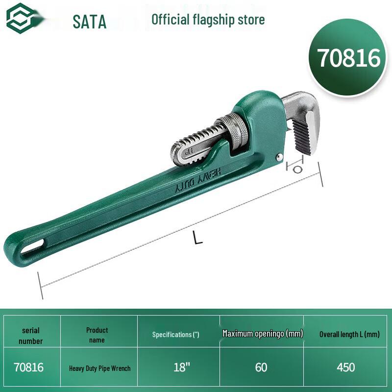 SATA 70816 Heavy Duty Pipe Wrench