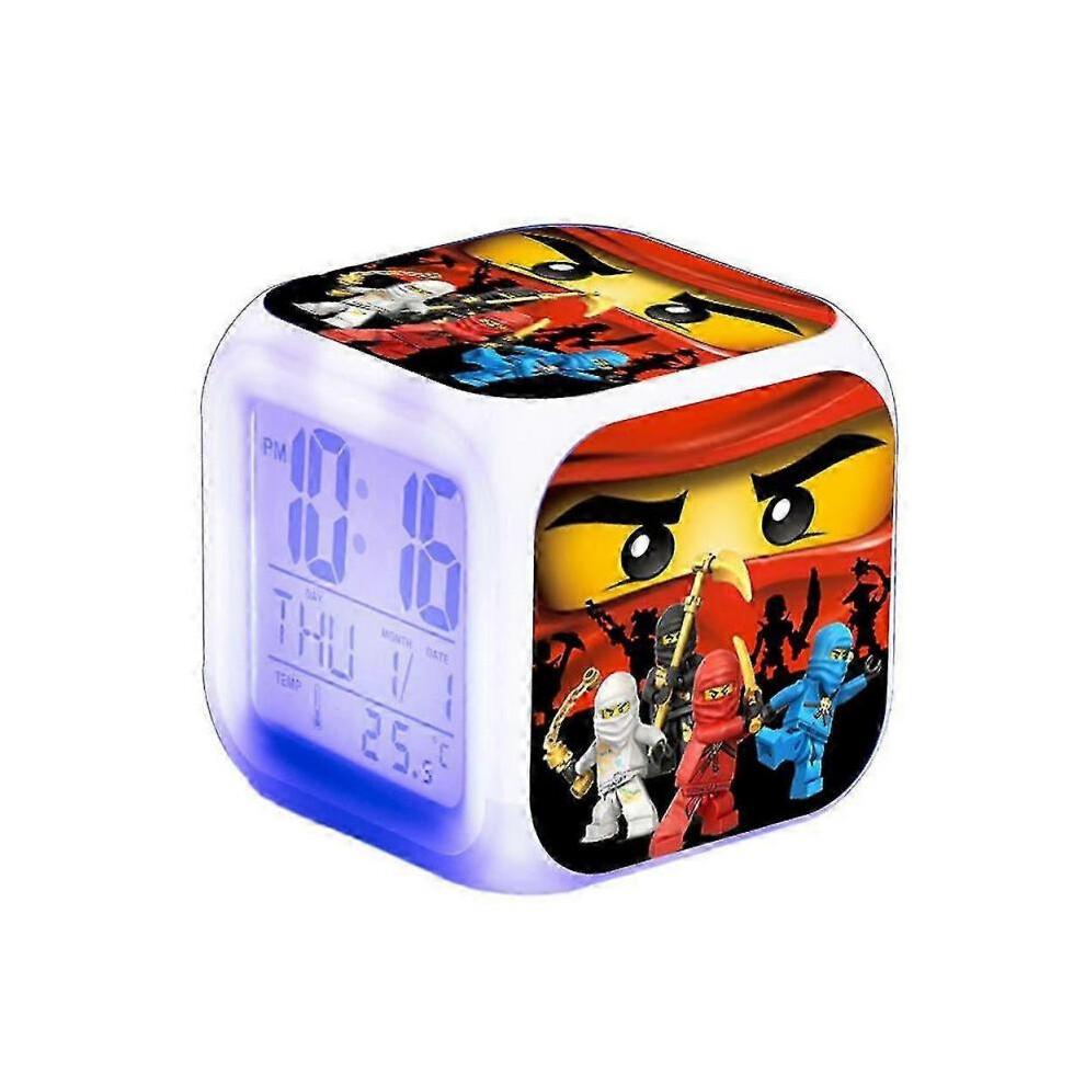 (B)Ninjago 7 krāsu gaismas LED digitālais