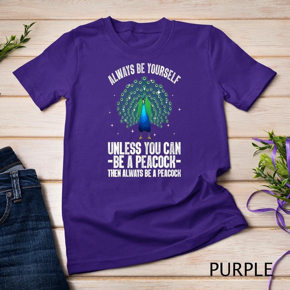 Funny Peacock Art For Men Women Peacock Themed Peacock Lover Unisex T-shirt 6 S