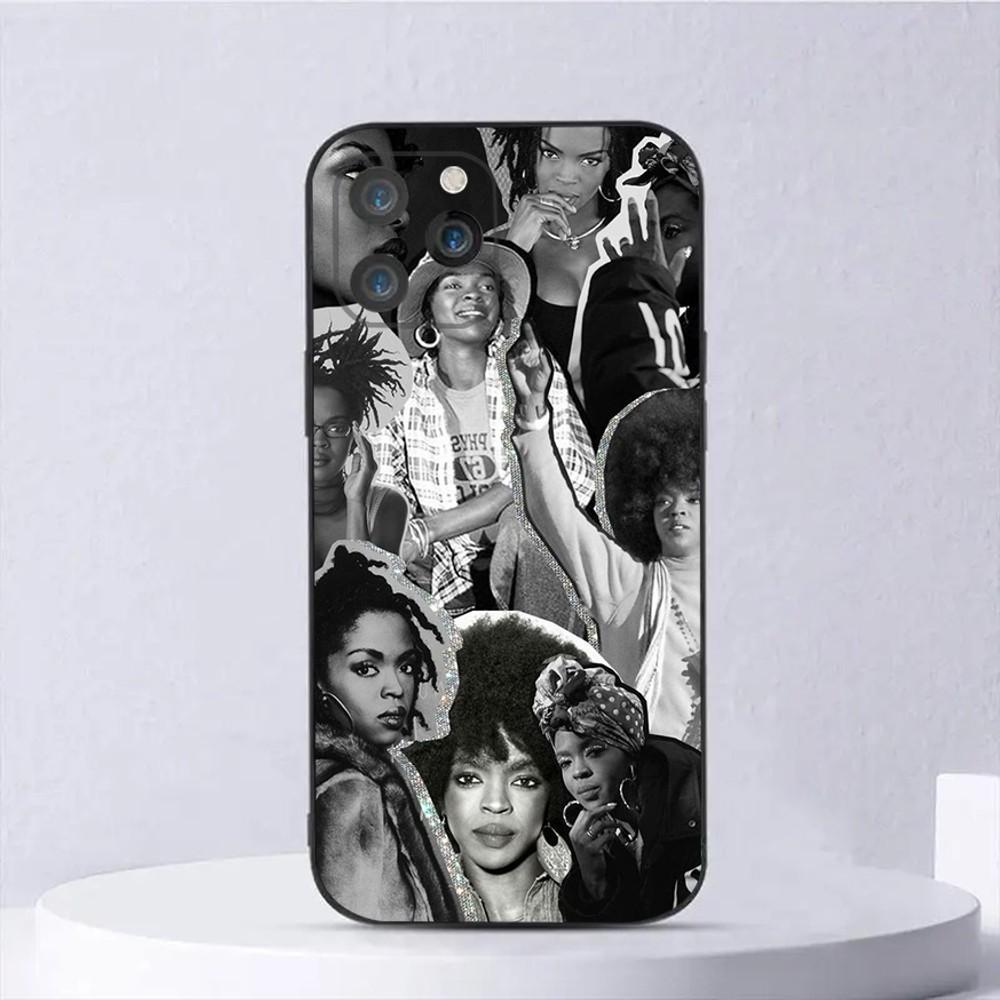 Singer Lauryn Hill Phone Case For iPhone 15,14,13,12,11,Plus,Pro Max,XS,X,XR,SE,Mini,8,7 Soft Silicone Black Cover