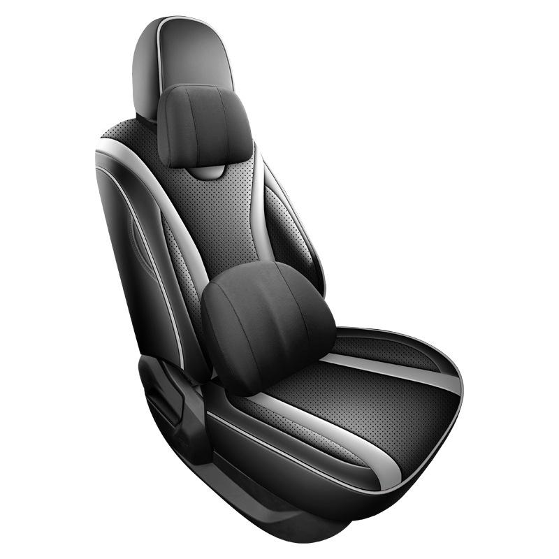Jetta VS8 All-Season Perforated Leather Seat Cushions: Wear-Resistant, Comfortable Full Surround Universal Covers.