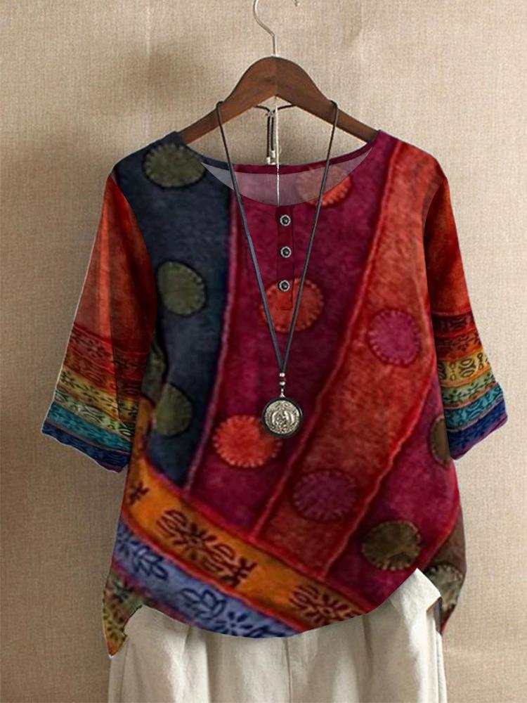 

Женская футболка свободного покроя с принтом 5XL красный