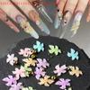 50/100Pcs Nail Decoration DIY Manicure Accessories Mixed Lily Flower Steel Ball Nail Art Charms 3D Soft Resin