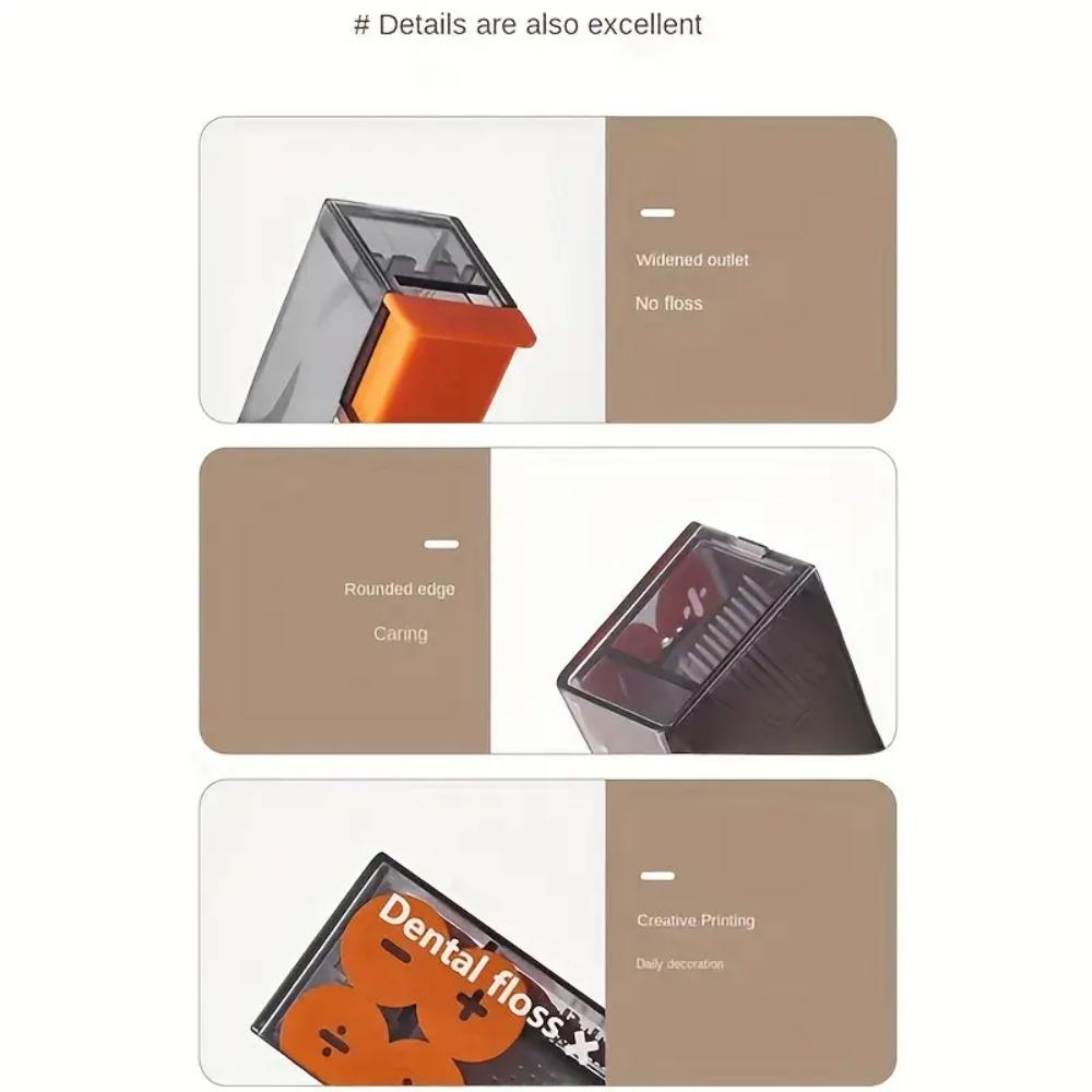 Convenient Dental Floss Storage Box, Dental Floss Dispenser, Suitable for Travel and Home Use (including 10 Adult Dental Floss P