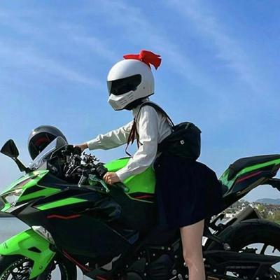 Roztomilá motocyklová helma Rychloupínací ozdoba mašlí Tělo helmy pro elektrokolo Bavlněná ozdoba mašlí Pro dívky ženy