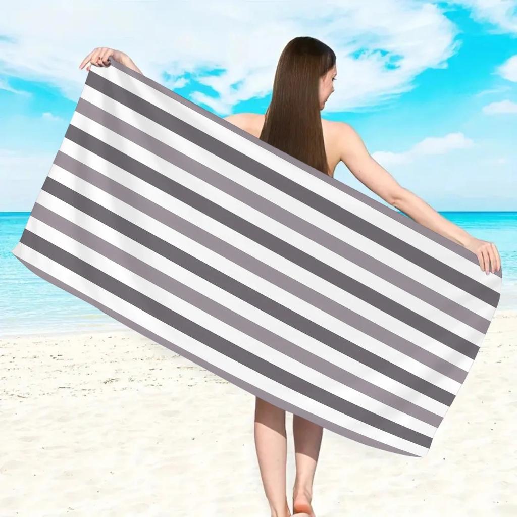 Nautical Anchor Beach Towel 2D Flat Printed Peach Skin Bath Towel Soft Quick Dry For Summer Vacation Swimming Pool