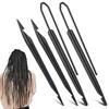 Pack Of 4 Double Hook Braiding Tools With Food Grade Material For Quick Hair Styling And Sectioning