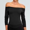 New One Shoulder Long Sleeved Yoga  For Women, Spicy Girl Sports T-Shirt Top, Running Tight Fit Fitness For Outerwear