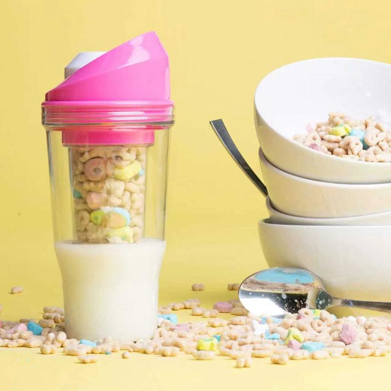 Crunch Cup On-the-Go Portable Milk Cereal Tumbler