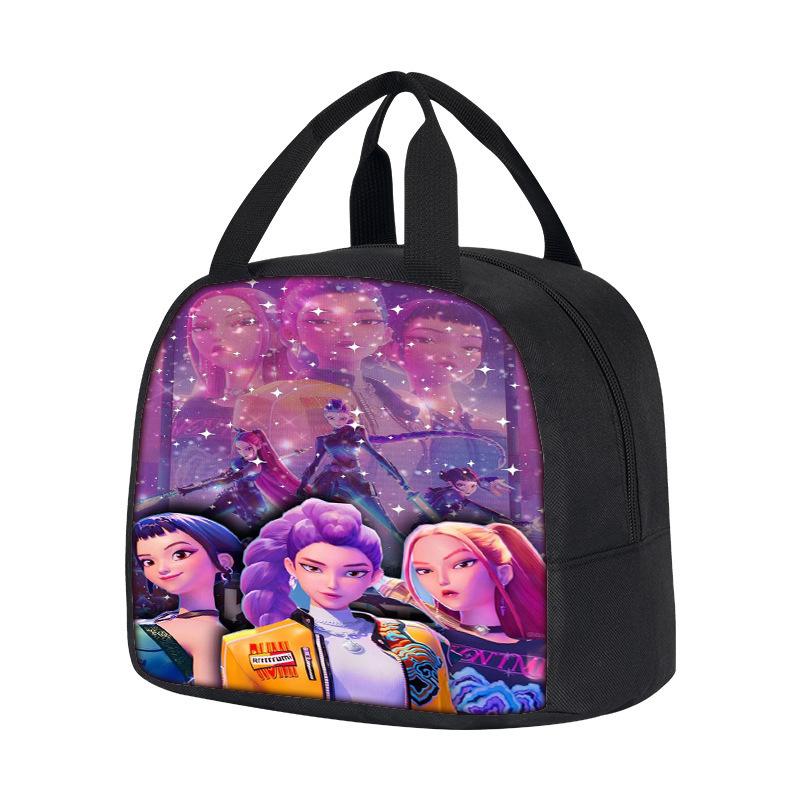 Borsa Termica Portatile Witch Hunters Kpop Demon Hunters Borsa da Picnic per Studenti Bambini