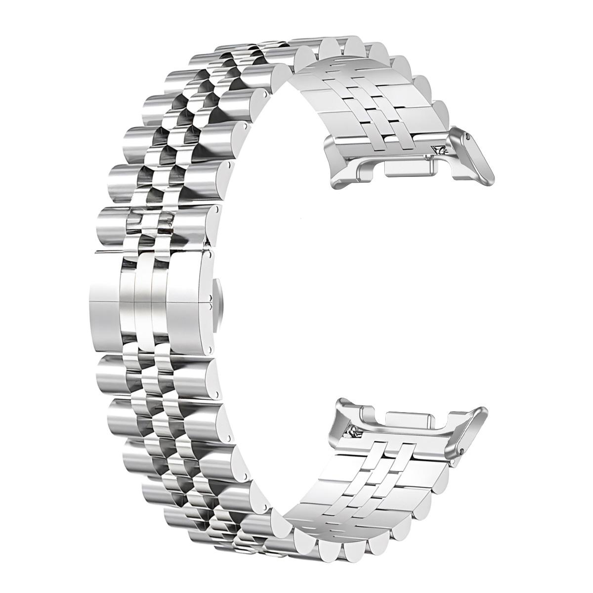 

Ремінець з нержавіючої сталі для Samsung Galaxy Watch 8 40 44MM/8Classic Металевий ремінець-браслет для Galaxy Watch Ultra 2025 Ремінець Correas watch 8 classic 46mm срібний